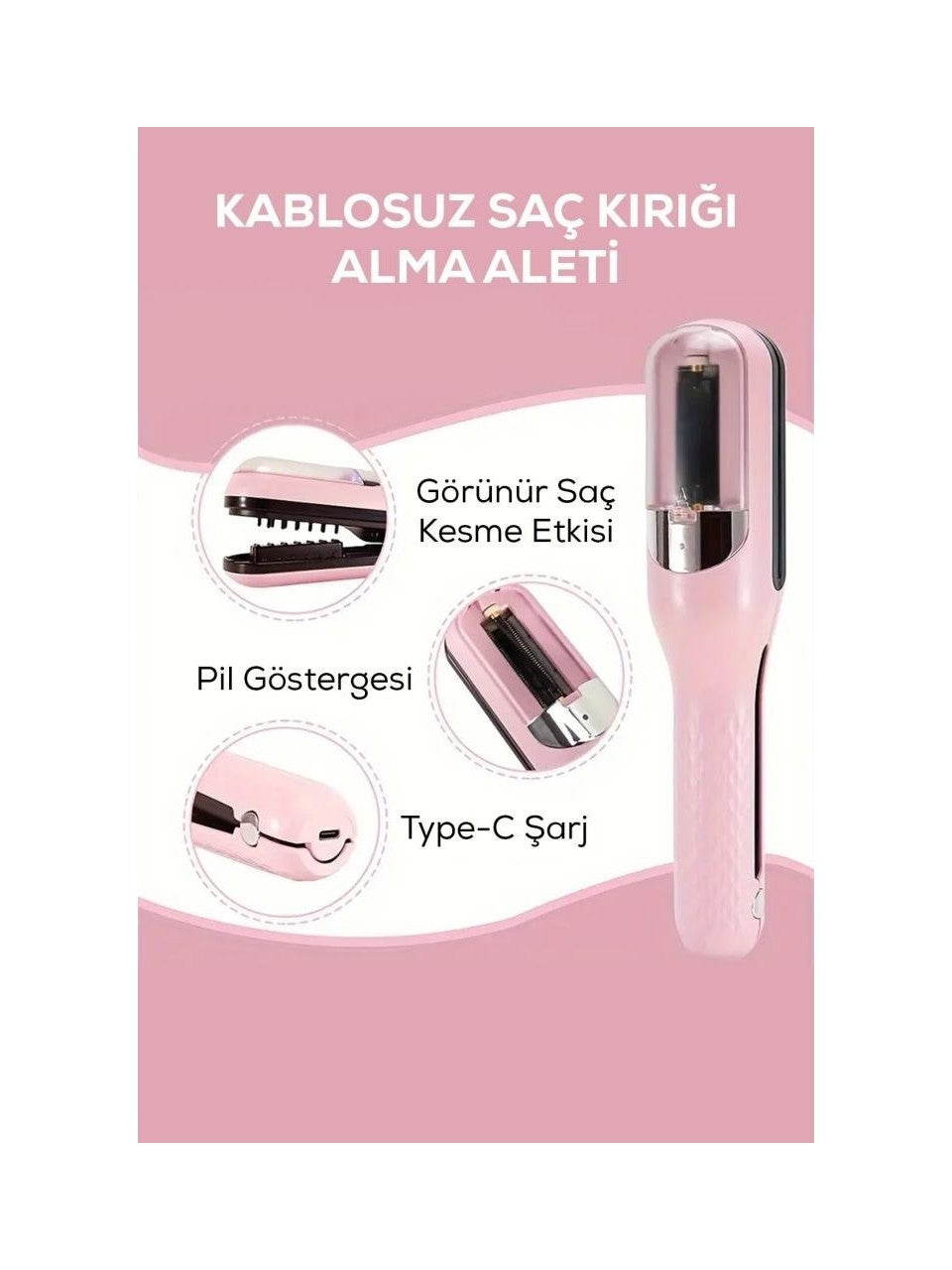 Saç Kırıklarını Anında Temizleyen Profesyonel Bakım Cihazı