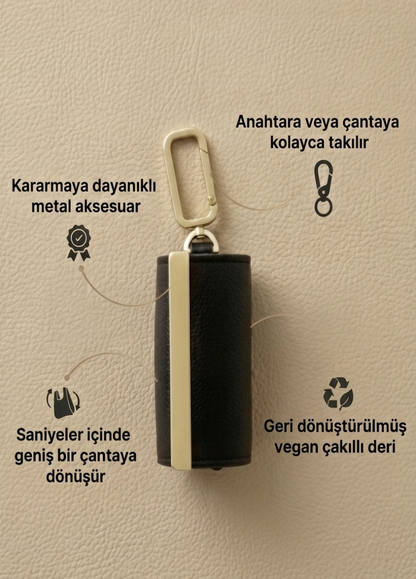 Özel İsim Baskılı Katlanabilir Anahtarlık Çanta