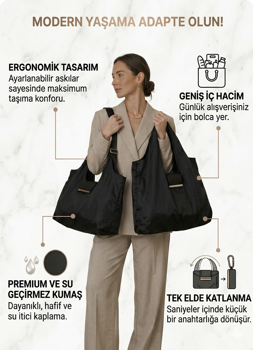 Özel İsim Baskılı Katlanabilir Anahtarlık Çanta