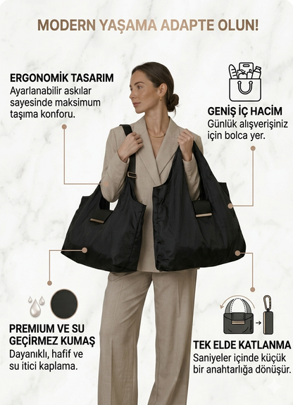 Özel İsim Baskılı Katlanabilir Anahtarlık Çanta